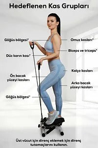 Fitness Stepper Exerciser 🏋️‍♂️👣 with Rope 🪢