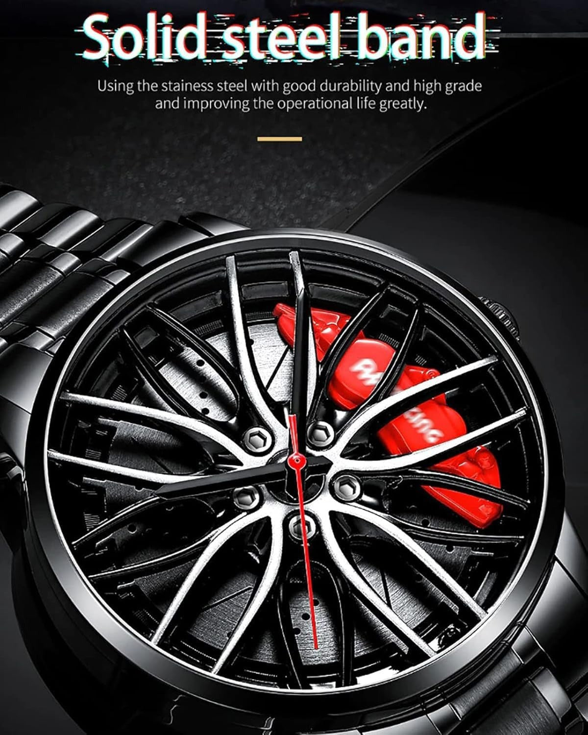 Men's Creative 3D Car Wheel Rotating Wrist Watch ⌚🚗