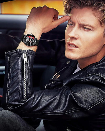 Men's Creative 3D Car Wheel Rotating Wrist Watch ⌚🚗