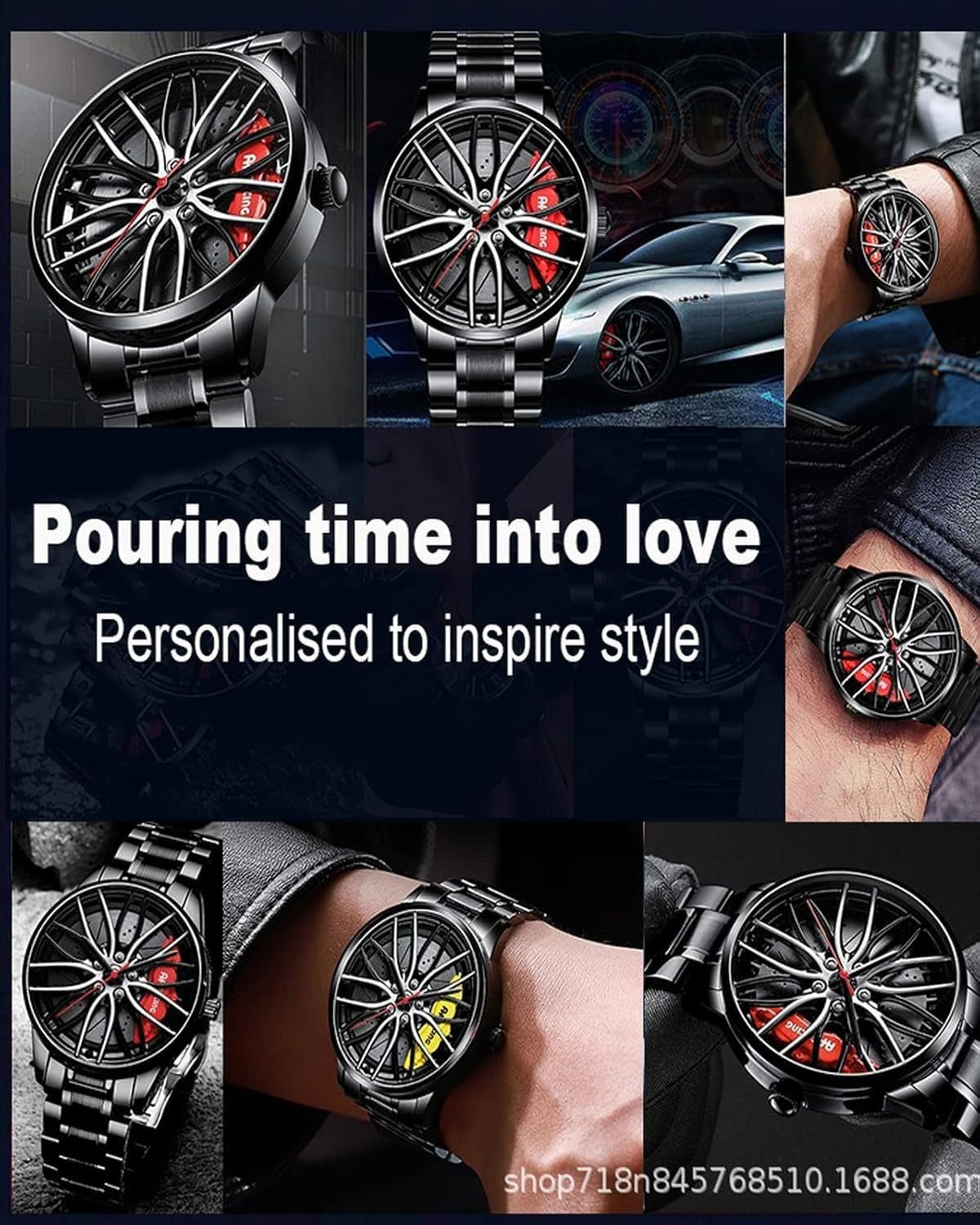 Men's Creative 3D Car Wheel Rotating Wrist Watch ⌚🚗