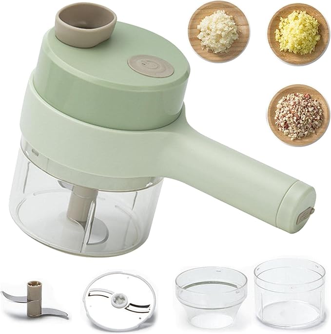 🔌 Rechargeable 4‑in‑1 Electric Vegetable Cutter 🥕🍎