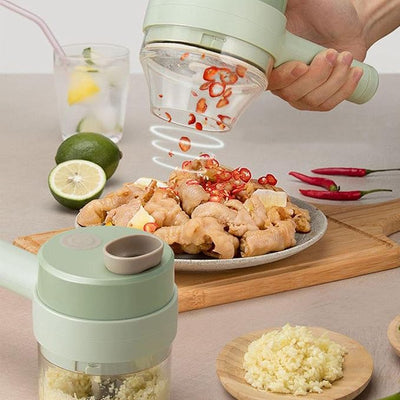 🔌 Rechargeable 4‑in‑1 Electric Vegetable Cutter 🥕🍎